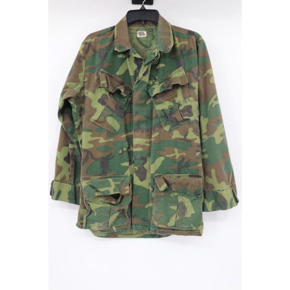 Vintage mens S/M USMC poplin class 2 camo jacket - Picture 1 of 15